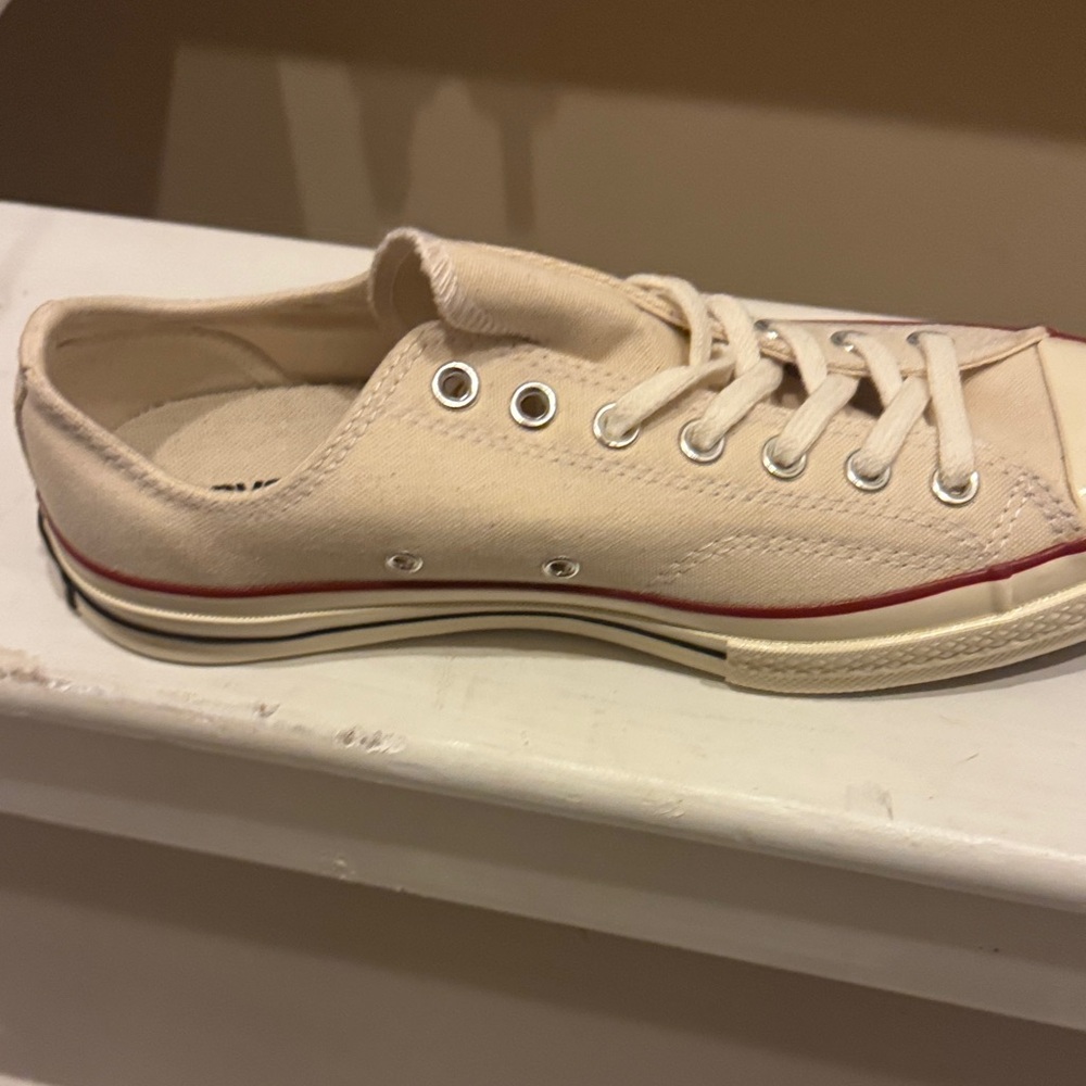 Converse Cream Low-Top Athletic Shoes